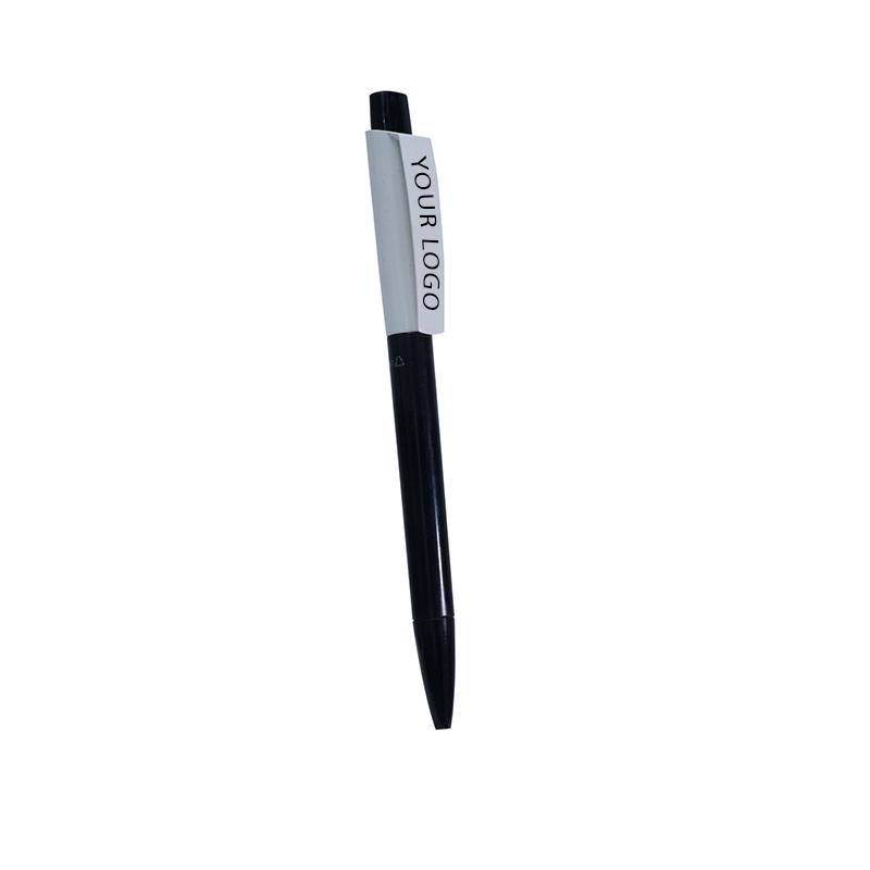 Black Color Retractable Ballpoint Pen With Barrel